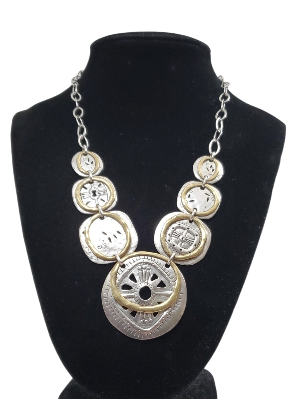 Vtg. Retired Silpada Boho Bib Necklace